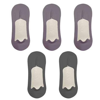 5pairs Men's Cotton Socks Summer Breathable Ultra-thin No Show Ice Silk Sock Silicone Non-slip Bottom Absorb Sweat Men Boat Sock