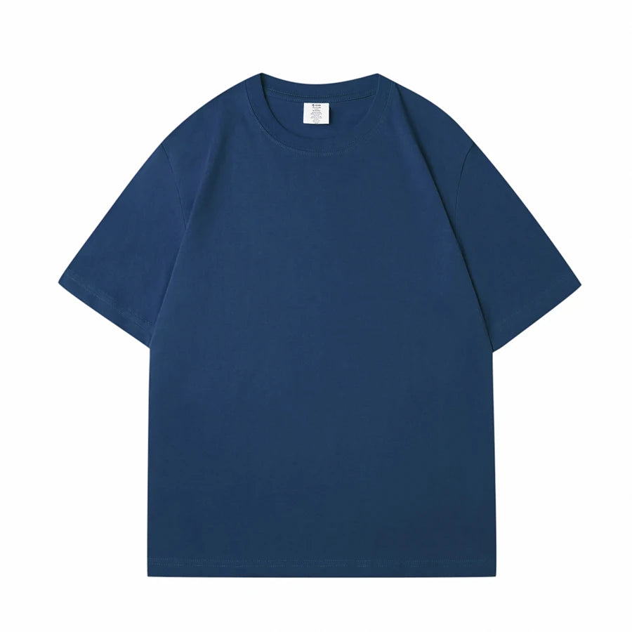 WAVLATII New Women Solid Cotton T shirts Female Dark Green Oversized Casual Soft Tees Unisex Short Sleeve Summer Tops