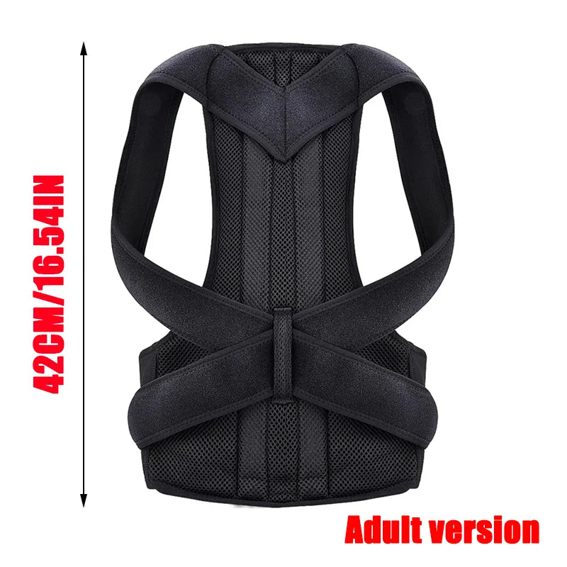 Reinforced Belt Lumbar Column Posture Corrector Vest Adjustable Back Support Strap Shoulder Spine Brace Neck Stretcher Trainer