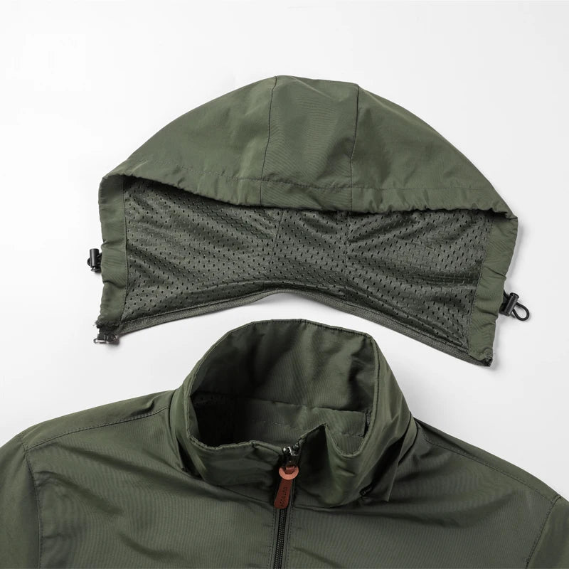 Men's Windproof Jacket – Breathable Cycling Jacket With Hooded Collar | Outdoor Gear