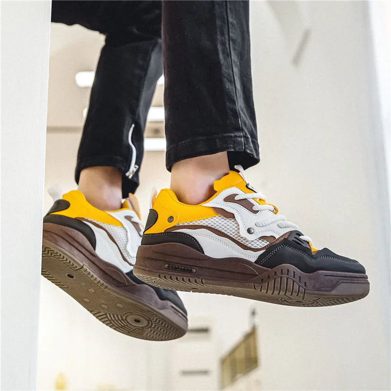 Men's shoes four seasons of the new style all kinds of students retro platform leisure sports shoes