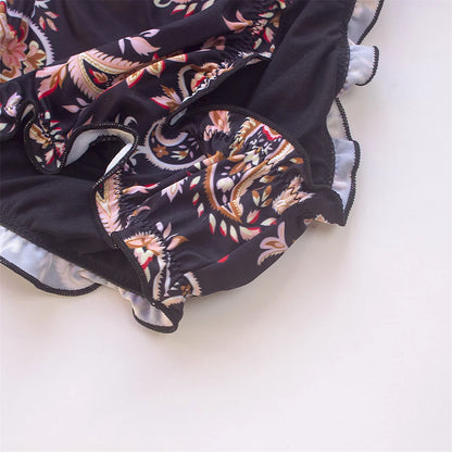 Wholesale Fold Sexy Bandage Brazilian Bikini Thong 2025 Ruffle Flower Swimwear Swimsuit Women Bottom Sexy Cheap Biquini Bottom