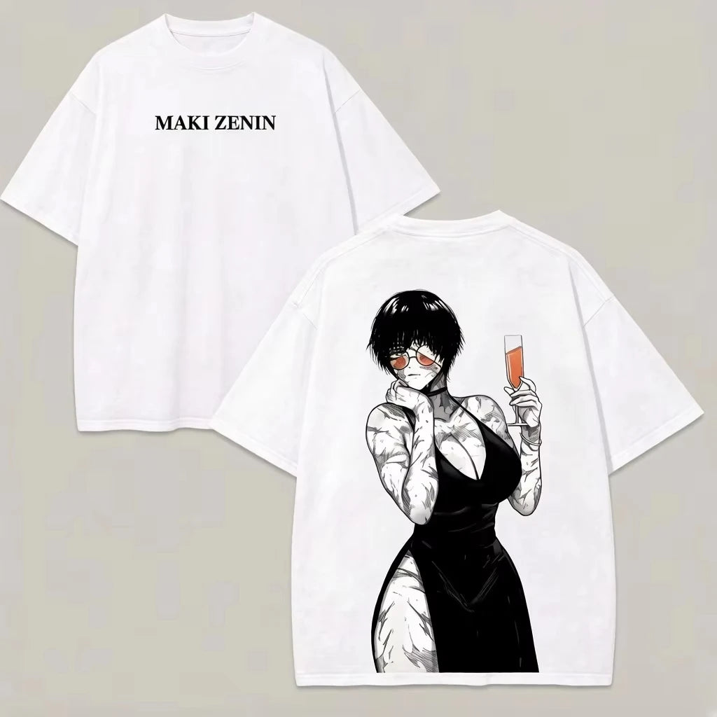 Jujutsu Kaisen T Shirt Men Women Tshirt Gojo Satoru Washed Cotton T-shirt Clothing Summer Short Sleeve Oversized Tees Streetwear