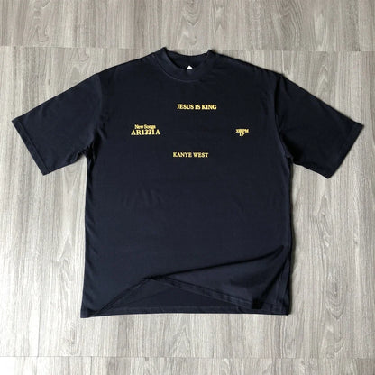 SAINT OF MICHAEL Fashion Streetwear Kanye West Foam Printed Casual Loose Oversized 100％Cotton Tops Tee Unisex T Shirt For Men