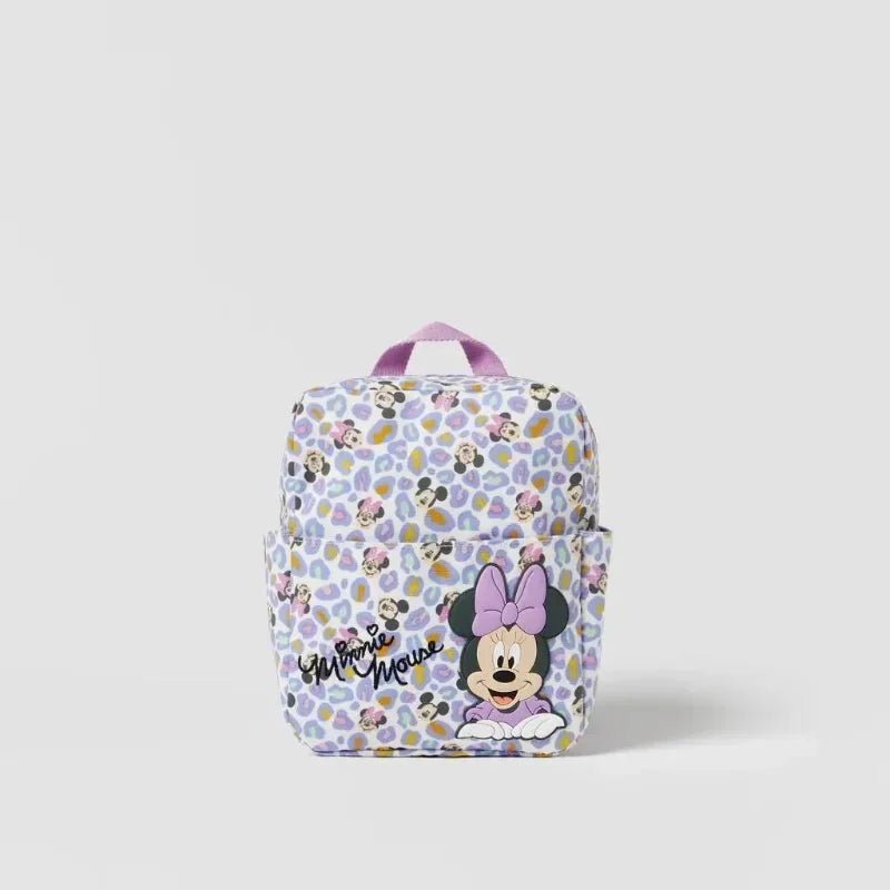 Disney Mickey  Minnie Fashion Backpack - Large Capacity Canvas School Bag for Boys  Girls