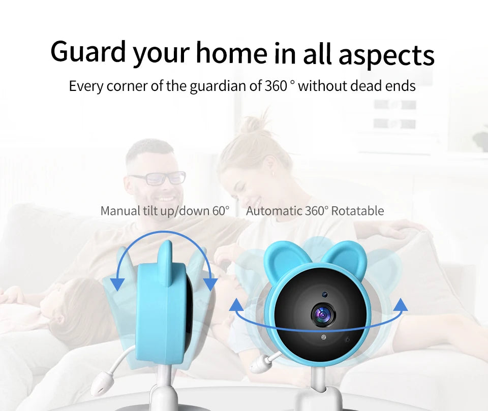 Baby monitor two-way audio voice intercom infrared night vision baby camera with monitor video surveillance security protection