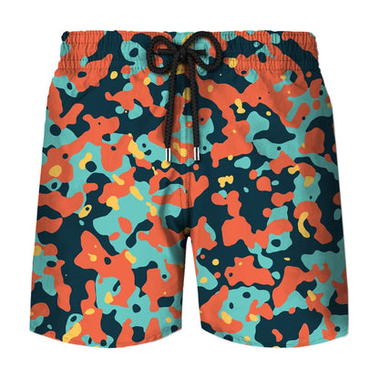 3D Printed Shorts - Men's Tree Leaf Camouflage Casual Breathable Sports Summer Pants