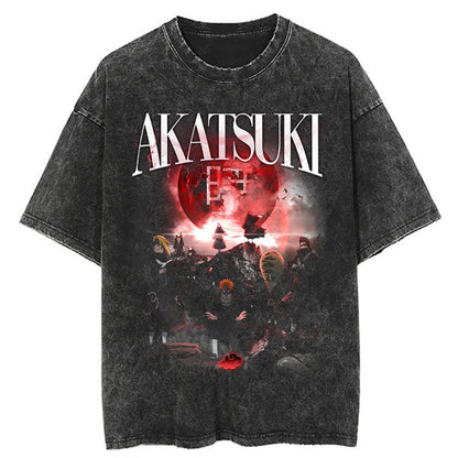 Hip Hop Streetwear T Shirt Japanese Anime Naruto Print T-Shirt Men Harajuku Cotton Tshirt Summer Short Sleeve Tops Tees