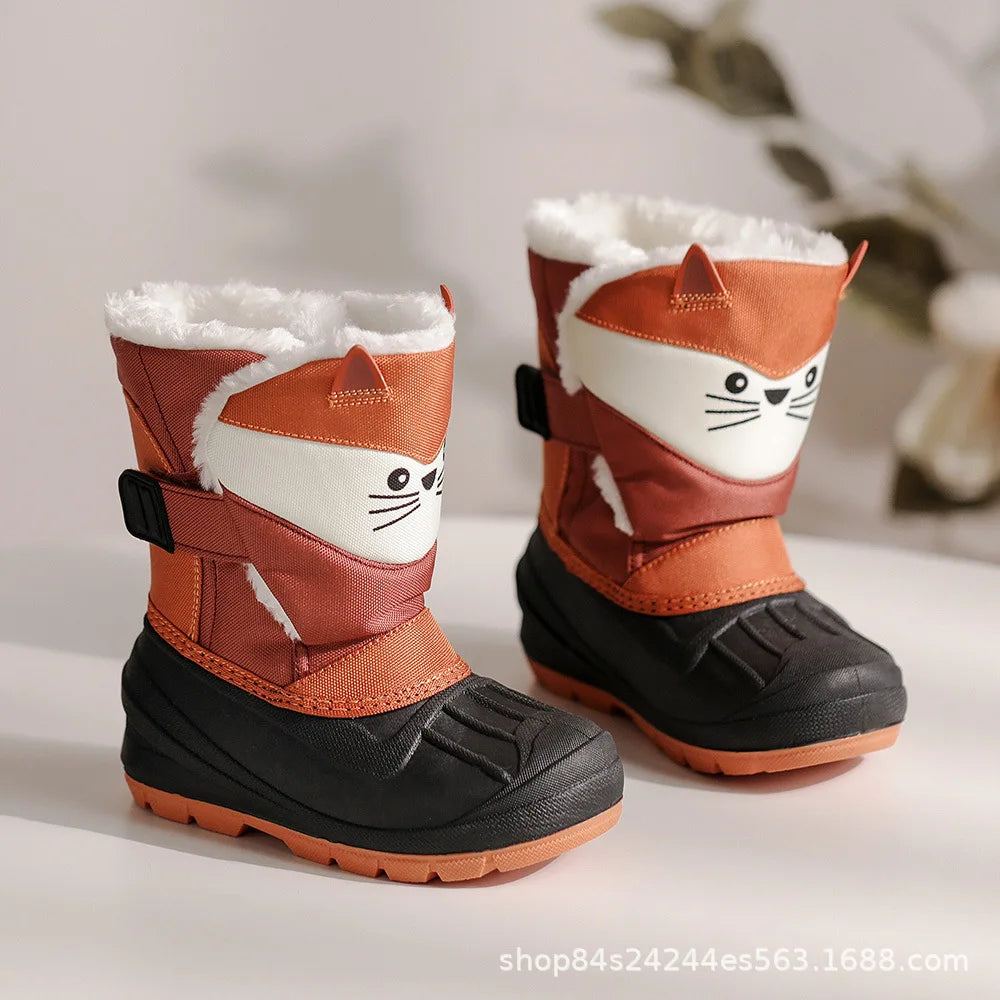 Girls Unicorn Snow Boots - Waterproof Cold Boots With Slip Resistant Sole