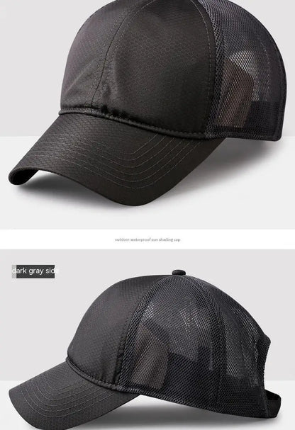 Oversize Big Head Man Plus Size Baseball Cap Spring Summer Thin Fabric Mesh Sun Hat Male Snapback M 55-59cm L 60-64cm