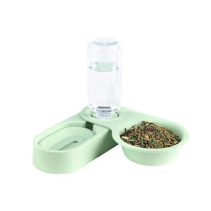 G Pet Rabbit Chinchilla Guinea Pig Food Bowl Auto Feeder All-in-One Splice Food Bowl Drinking Fountain Raised Standing Dish Bowl