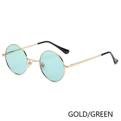 Polarized Round Sunglasses - Retro Metal Frame UV400 Protection Glasses for Driving & Fishing