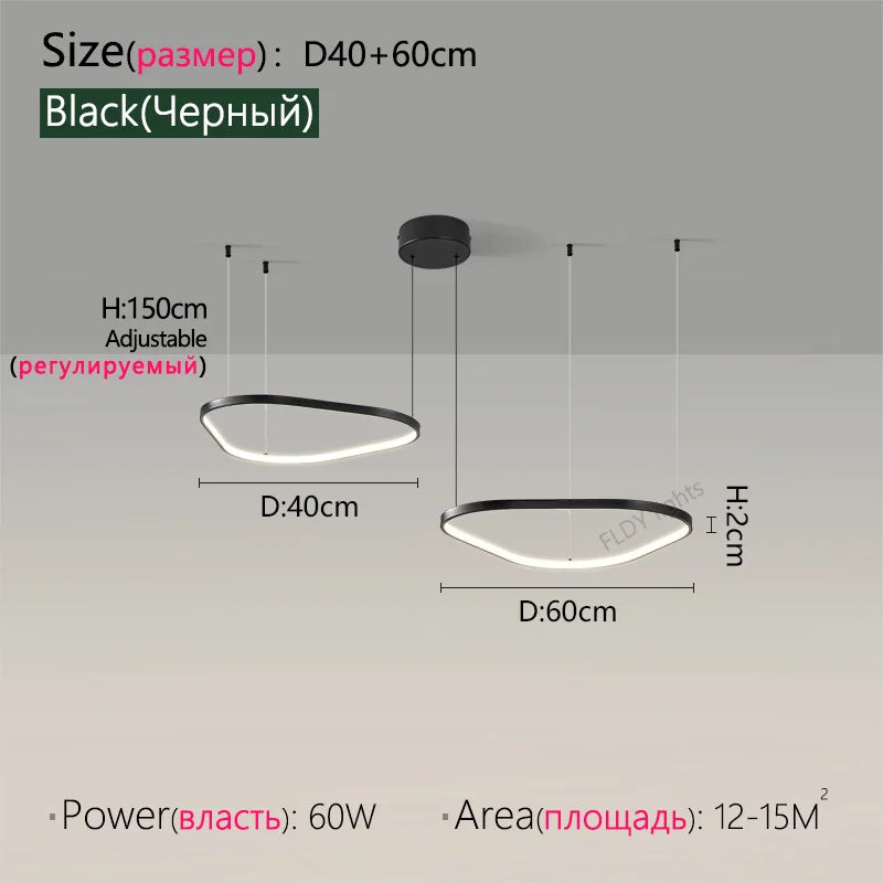Modern Pendant Lamp – Nordic Modern Lighting | Forged Iron Fixture, Black Lampshade
