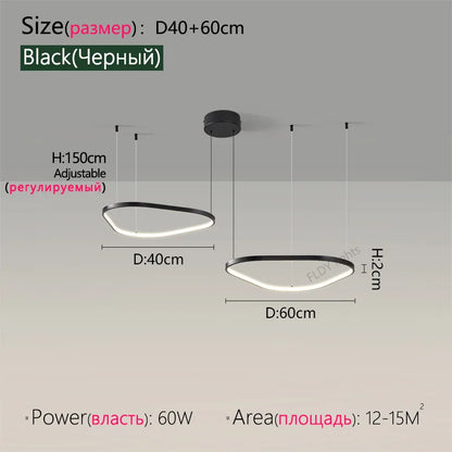 Modern Pendant Lamp – Nordic Modern Lighting | Forged Iron Fixture, Black Lampshade