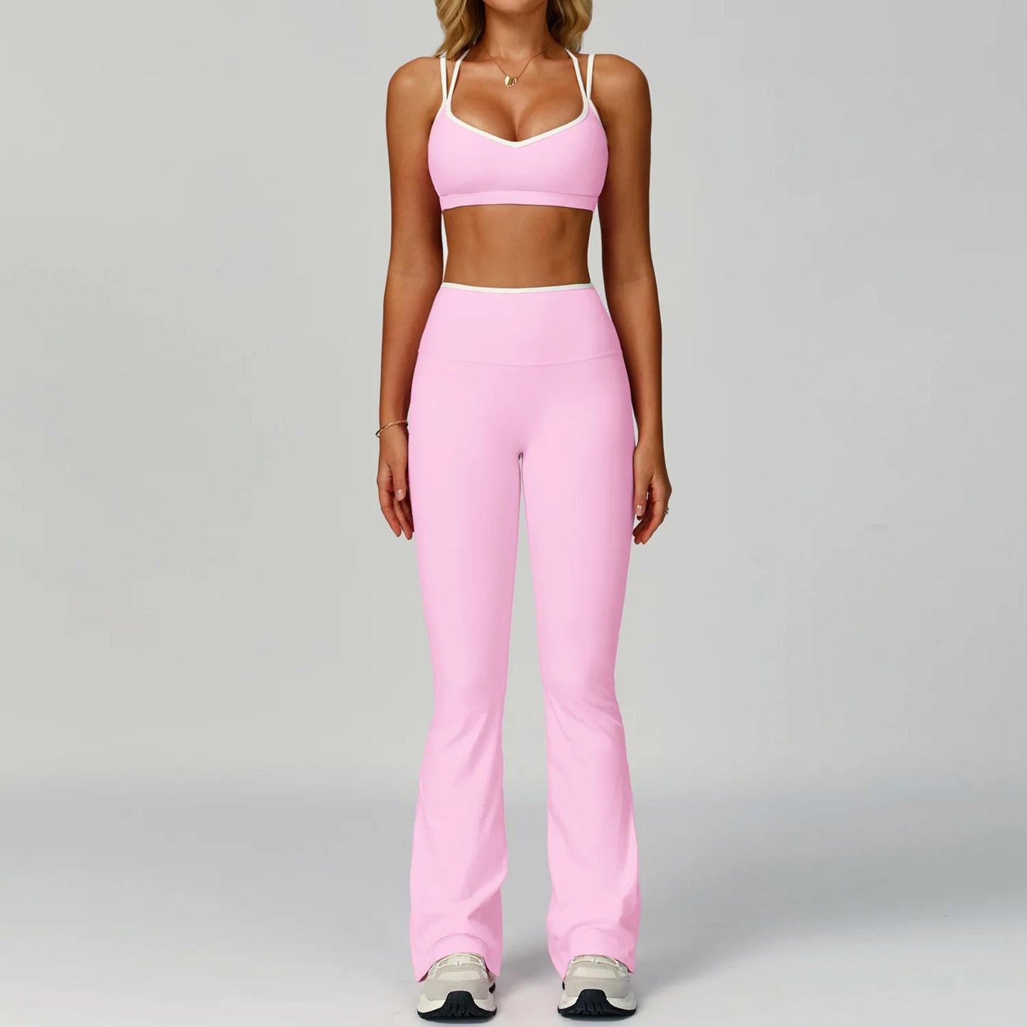 Gym Tracksuit Yoga Set 2 Pieces Workout Outfits Fitness Sportswear High Waist Leggings Sports Bra Athletic Wear Women Clothes