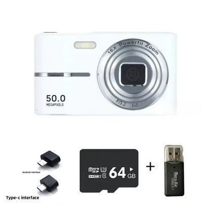 Portable Digital Camera - 44MP Compact Camera with 16x Zoom & 2.4 Inch LCD Screen