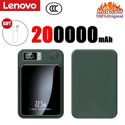 Lenovo 500000mAh Portable Magnetic Wireless Power Bank Fast Charger For Magsafe Auxiliary Battery For iphone Huawei Samsung 2027