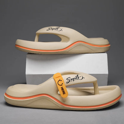 New Man Women Slippers Flip Flops Indoor Outdoor Beach Sandals Super Soft Bottom Slides Non-slip Thick Soled Men Slippers
