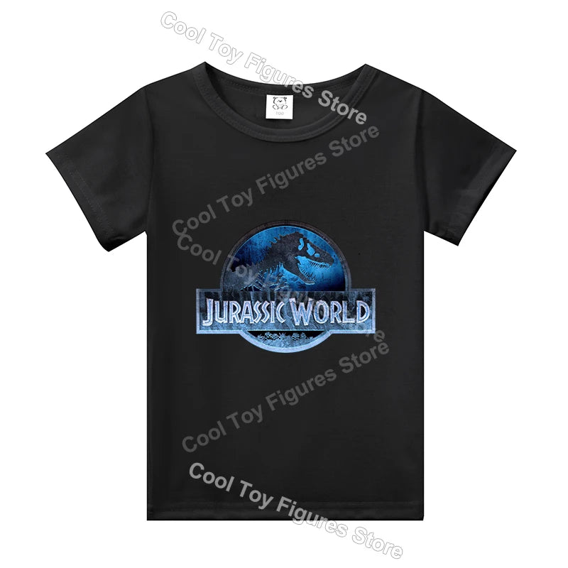 Jurassics World Series Kids Clothes Short Sleeve Summer Hot Movies T-shirt Dinosaur Park Boys Girls Base Top Trend Birthday Gift
