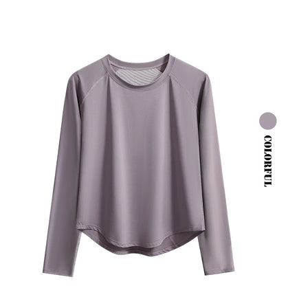 Women's Yoga Top – Long Sleeve Quick Dry Sportswear | Breathable, Flexible Workout Tee