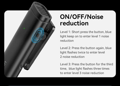 Ulanzi VM-10 Wireless Clip-on Microphone 3-Level Noise Reduction Mic With Lightning Connector For iPhone Vlog Live Streaming