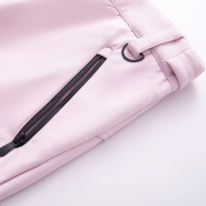 HH Women Fashion Pocket Long Sleeve Zipper Hooded Skiing Cotton-padded Drawstring Jacket+High Waist Casual Winter 2026 Pant Set