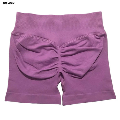 Women Sports Shorts - Low Waist Elastic Band Gym Biker Scrunch Fitness 4.5''