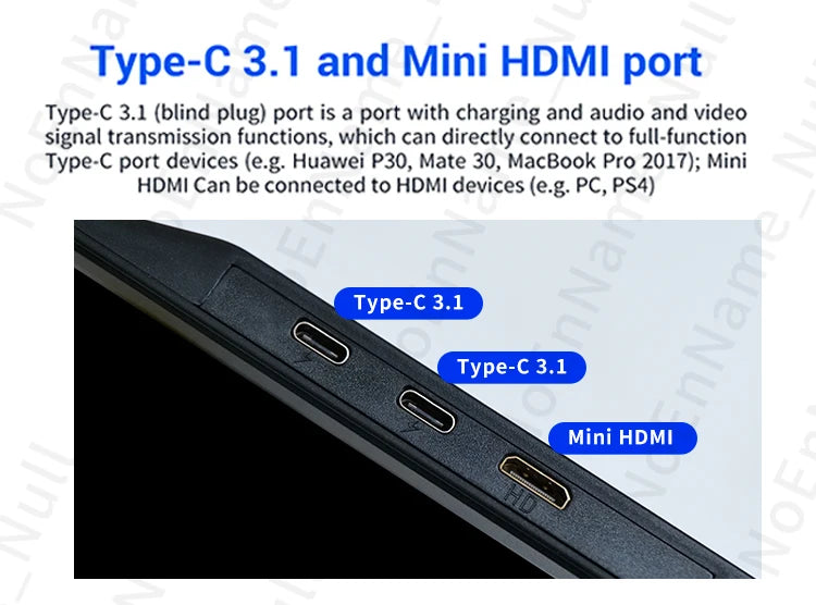 Portable Gaming Monitor 11.6 Inch TFT LCD Display - HDMI Compatible Dual Output Screen