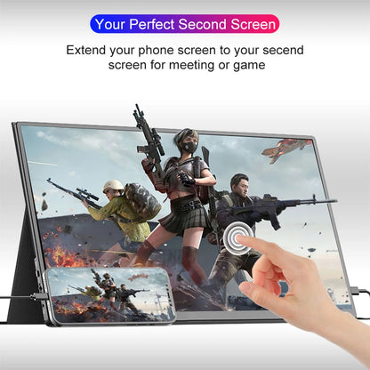 14 Inch Portable Monitor - 1080P IPS Display, USB-C Gaming Monitor | Lightweight Slim Screen