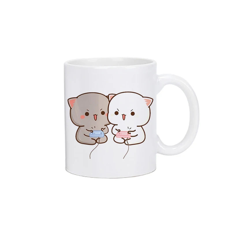Coffee Milk Cup - Ceramic Mocha Cat Mug | Eco Friendly Kawaii Drinkware Gift