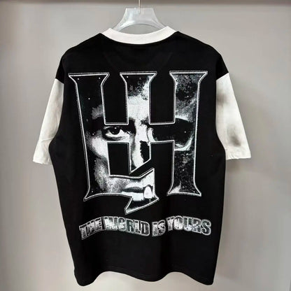 26SS Y2K High Quality American Retro Trendy Fashion Tops LIFE HUSTLERS 100% cotton large size loose Men's Women's T-Shirt