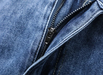 2026 Summer High Quality Brand Cloth Business Casual Men's Lightweight Straight Loose Jeans Classic Retro thin cotton trousers