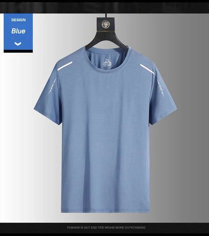 Men's Running T-Shirt – Reflective Quick-Dry Ice-Silk Sports Tee