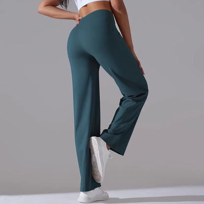 Yoga Straight Leg Sweatpant Straight Leg Women's Loose Tracksuit Pants Wide Leg Outdoor Gym Runing Casual Tracksuit Pants