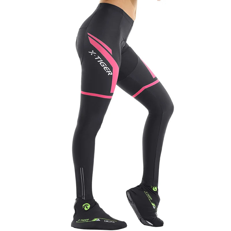 X-TIGER Women Cycling Pants MTB Bike Cycling Trousers Anti-sweat Anti-shock 5D Anti-Slip Padded Gel Racing Bicycle Sport Pants