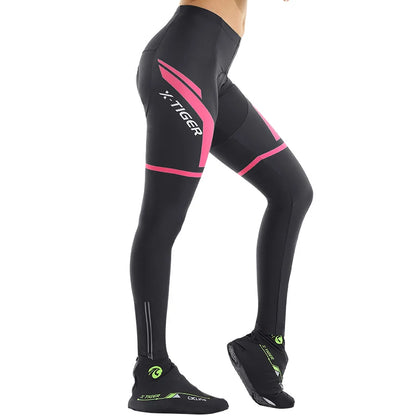 X-TIGER Women Cycling Pants MTB Bike Cycling Trousers Anti-sweat Anti-shock 5D Anti-Slip Padded Gel Racing Bicycle Sport Pants