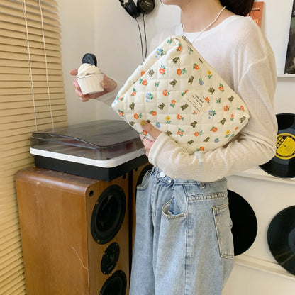 Baby Diaper Bag Cartoon Print Nappy Bag Zipper Handbag Carry Pack Travel Outdoor Diaper Storage Bag Multi Functional Storage Bag