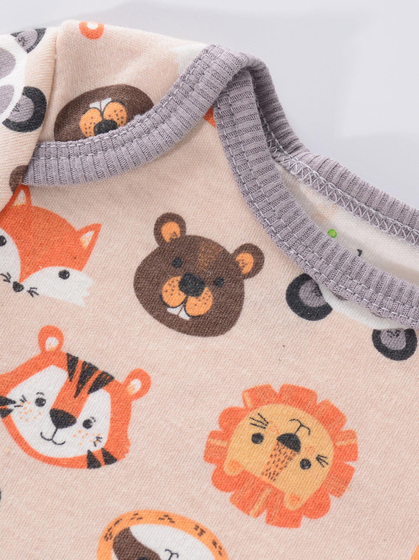 Baby Romper Onesies - Newborn Infant Bodysuit Set With Cartoon Animal Print