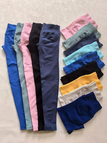 Seamless Sporty Leggings High Elastic Yoga Leggings Fitness Pants Butt Lifting Tights Tummy Control Squat Proof Workout Tights
