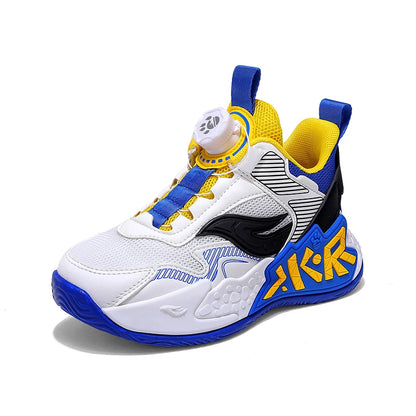 Boys Girls Casual Shoes Outdoor Children‘s Basketball Sneakers Kids Breathable Mesh Athletic Shoes Non-slip Lace-up Running Shoe
