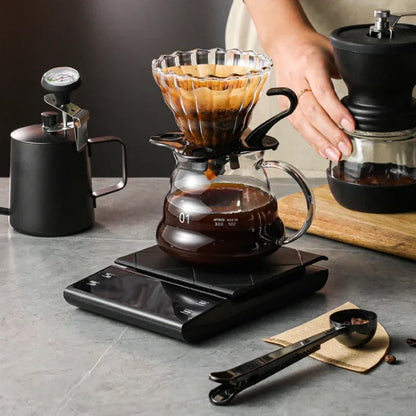 Digital Kitchen Scale - USB Charging Coffee Scale with Timer & LED Display