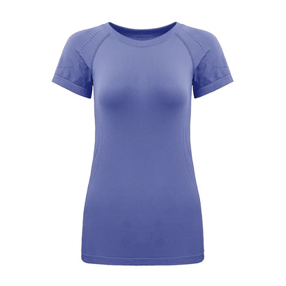 Women Yoga Shirt - Slim Fit Breathable Workout Tee | Quick Dry Stretchy Activewear