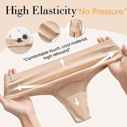 3PCS Seamless Camel Toe Prevention Panties - Invisible No Show Underwear for Yoga, Gym & Leggings (Women's Workout Underwear)