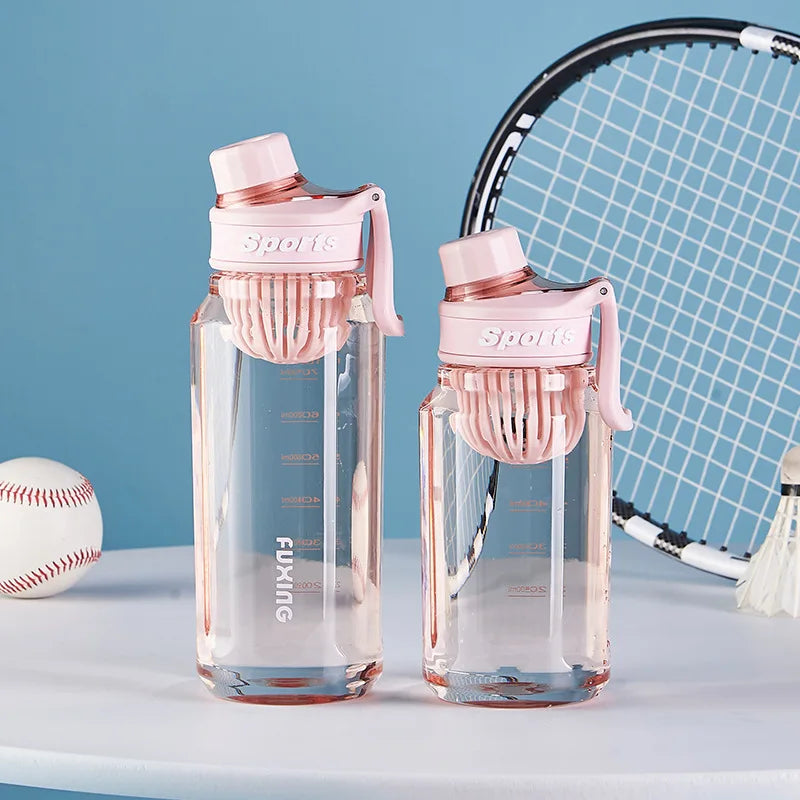 Sports Water Bottle with Tea Filter Large Capacity Transparent Bottle Plastic Cup Outdoor Travel Gym Fitness Water Bottle