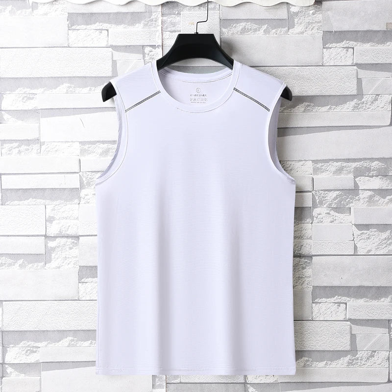 Men's Sleeveless T-Shirt - Breathable Summer Shirt | Quick Drying Ice Silk Fabric