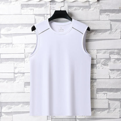 Men's Sleeveless T-Shirt - Breathable Summer Shirt | Quick Drying Ice Silk Fabric