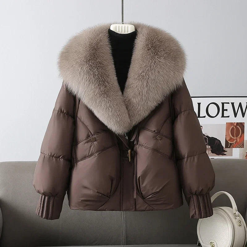 2026 Winter Thicke Warm Women's Parkas Removable Fur Collar Bread Coat Loose Chic Down Cotton Padded Casual New Coat Outwear