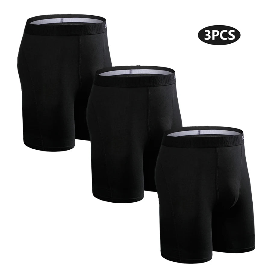 Mens Cotton Boxer Briefs - 3 Pack Comfortable Underwear