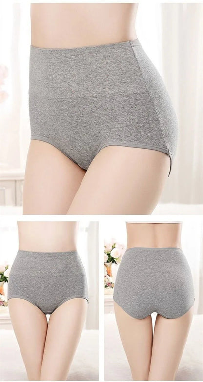5PCS High Waist Cotton Panties Women Body Shaper Underwear Plus Size XL-4XL Fashion Girls Briefs Seamless Sexy Female Lingerie
