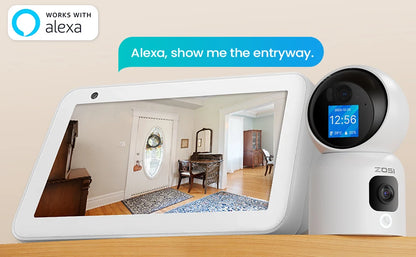 ZOSI C528 6MP/4MP HD Dual-Lens Indoor WiFi Security Camera Plug-in 360° Views Pan/Tilt Home Surveillance Baby/Pet Dog Monitor
